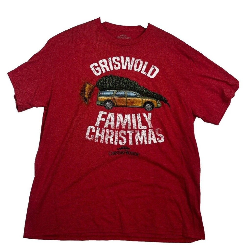 National Lampoon Christmas Vacation Shirt Mens XL Red Graphic Tee Griswold